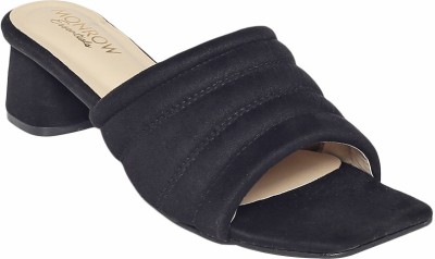 MONROW Women Heels(Black , 7)