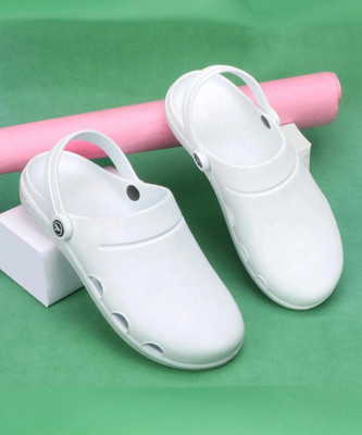 Aqualite Comfort, Anti-Skid Men Clogs(White , 8)