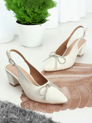 Avivastyle Women Heels(White , 6)