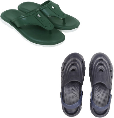 Vomoya Men Sandals(Green, Blue , 8)