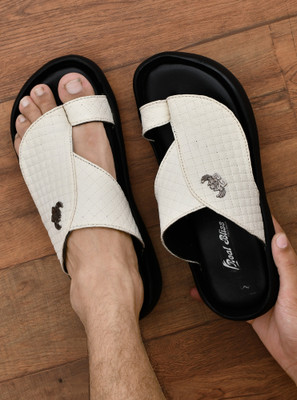 Real Bliss Men Sandals(White , 8)