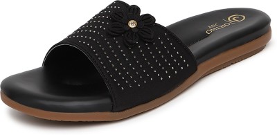 ORTHO JOY Women Flats(Black , 4)