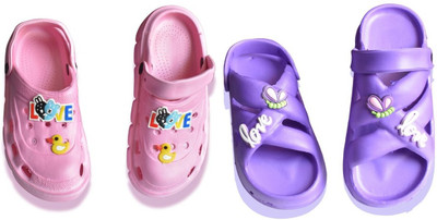 footpedia Women Wedges(Purple, Pink , 3)