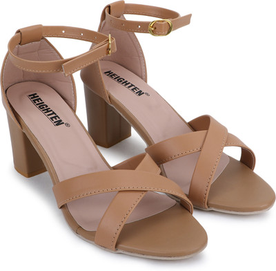 heighten Women Heels(Beige , 6)