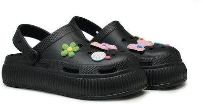 asian Women Clogs(Black , 5)