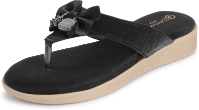 ORTHO JOY Women Flats(Black , 5)