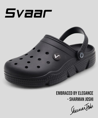 Svaar Men Clogs(Black , 6)