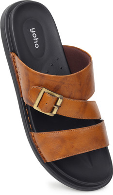 yoho Men Sandals(Tan , 10)