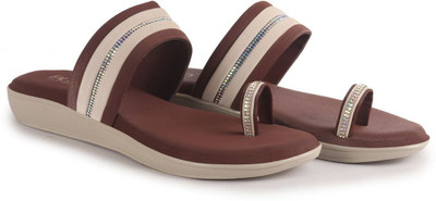 FAUSTO Women Flats(Brown , 6)