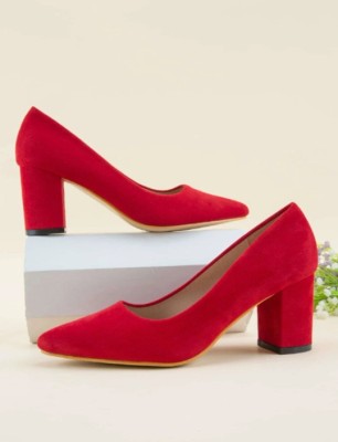 UUNDA Fashion Women Heels(Red , 3)