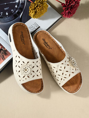 Dressberry Women Flats(Off White , 7)