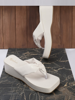 Picktoes PT-612 Lightweight Comfort Summer Trendy Premium Stylish Party disigin Women Heels(White , 5)