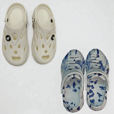 Monrav Men Clogs(White, Multicolor , 8)