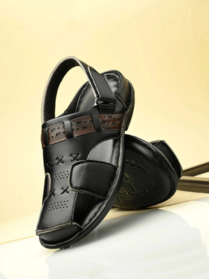PROVOGUE Trendy And Stylish Super Comfortable Sandals For Daily Casual And Ethnic Wear Men Sandals(Black , 7)