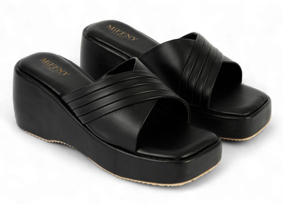 MIFFNY & STEPS Women Wedges(Black , 3)