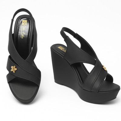 UMME HOUSE Women Heels(Black , 4)