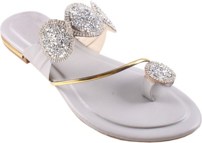 kavyansh Women Sandals(Silver , 7)