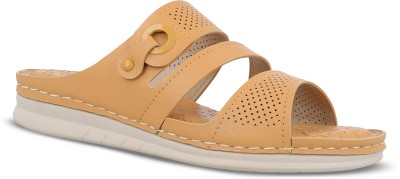 WALKAROO Women Heels(Brown , 9)