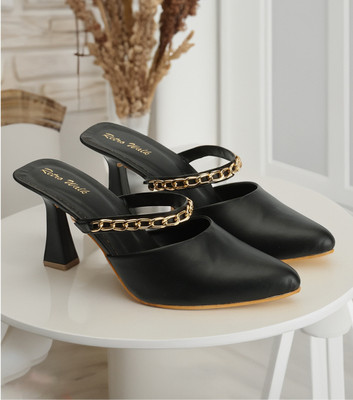 Retro Walk Women Heels(Black , 2)