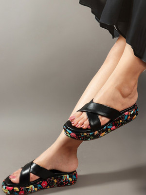 Myshtezia Women Wedges(Black , 4)