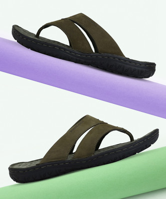 WOODLAND Men Flats(Green , 7)