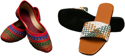 Dualstep Women Flats(Multicolor, Brown , 4)