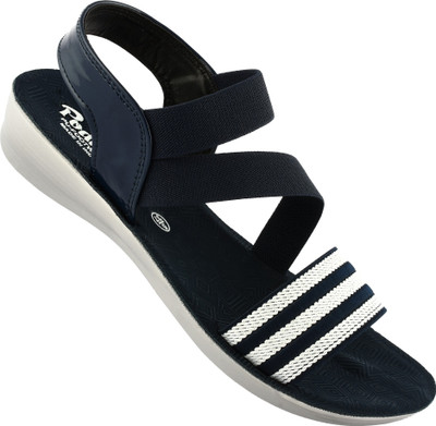 PODDAR Causal and Partywear Sandals For Women Women Flats(Blue , 4)