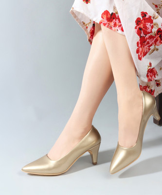 Denill Women Heels(Gold , 6)