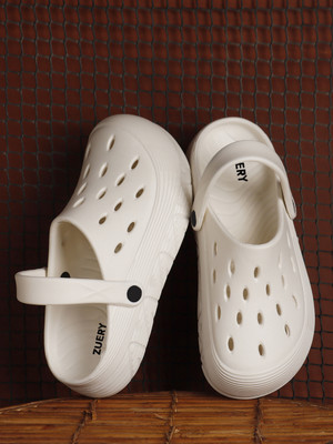 Zuery Men Clogs(White , 9)