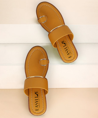 EASYLINE Women Wedges(Yellow , 6)