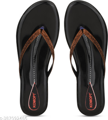 Komfy Women Flats(Black , 6)