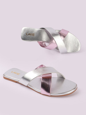 LAVIE Women Flats(Silver , 4)