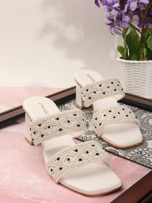 ANOUK Women Heels(White , 3)