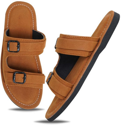 DFR Sandals for MenDaily Use Comfortable Ethnic Rajasthani Mens Slippers Chappals Men Casual(Tan , 7)