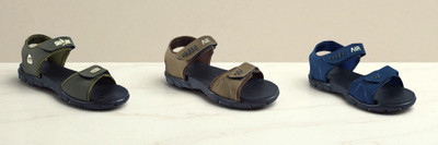 Classica Men Sandals(Green, Brown, Blue , 8)
