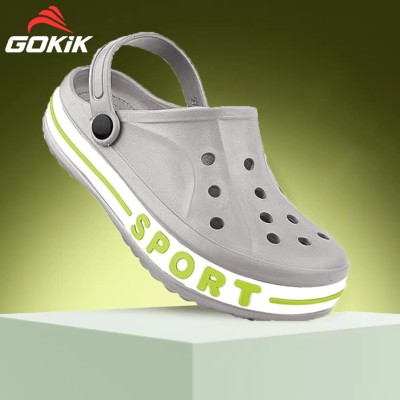 GOKIK Men Clogs(Grey , 6)