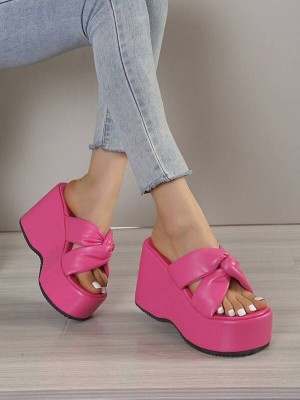 Kiwaoo Women Heels(Pink , 6)