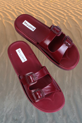 Skyultra Women Flats(Maroon, Maroon , 6)