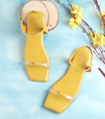 kenstto Women Yellow Flats