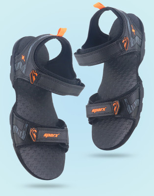 Sparx SS 719 Men Casual(Black, Orange , 7)