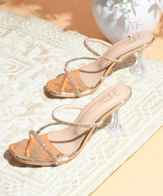 jm looks Women Heels(Tan , 7)