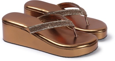 Kinni Kat Women Wedges(Copper , 7)