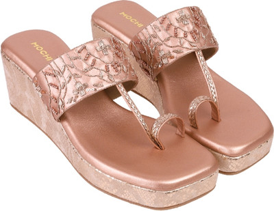 MOCHI Women Wedges(Pink , 4)