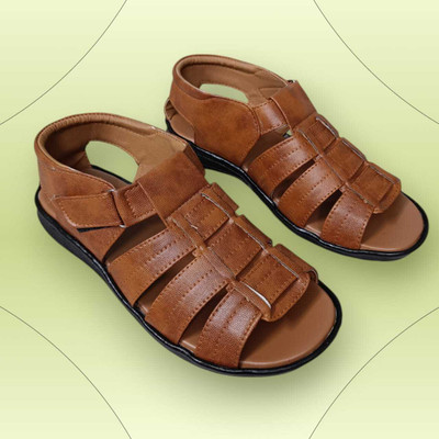 InfiniTrenz Men Sandals(Tan , 10)