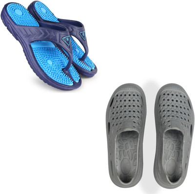Vomoya Men Sandals(Blue, Grey , 8)