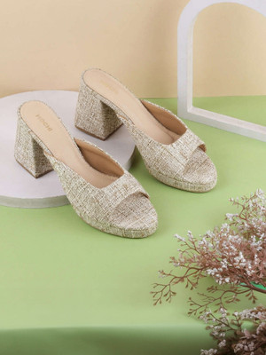MOCHI Women Heels(Beige , 6)