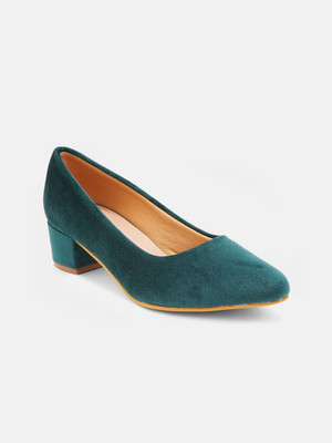 Dressberry Women Heels(Green , 6)
