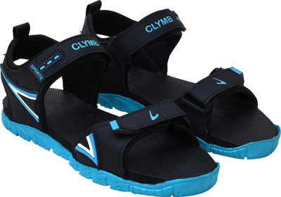 CLYMB Synthetic|Ultralightweight|Comfort|Summer Trendy|Outdoors Men Sports Sandals(Black , 10)