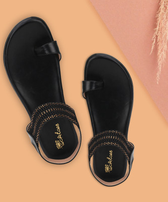 Picktoes PT-302 Lightweight Comfort Summer Trendy Premium Stylish Party disigin Women Flats(Black , 4)