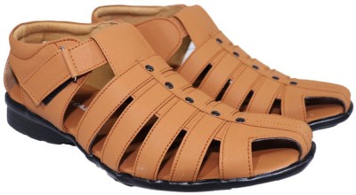 RAGE GAZE Men Sandals(Tan , 10)